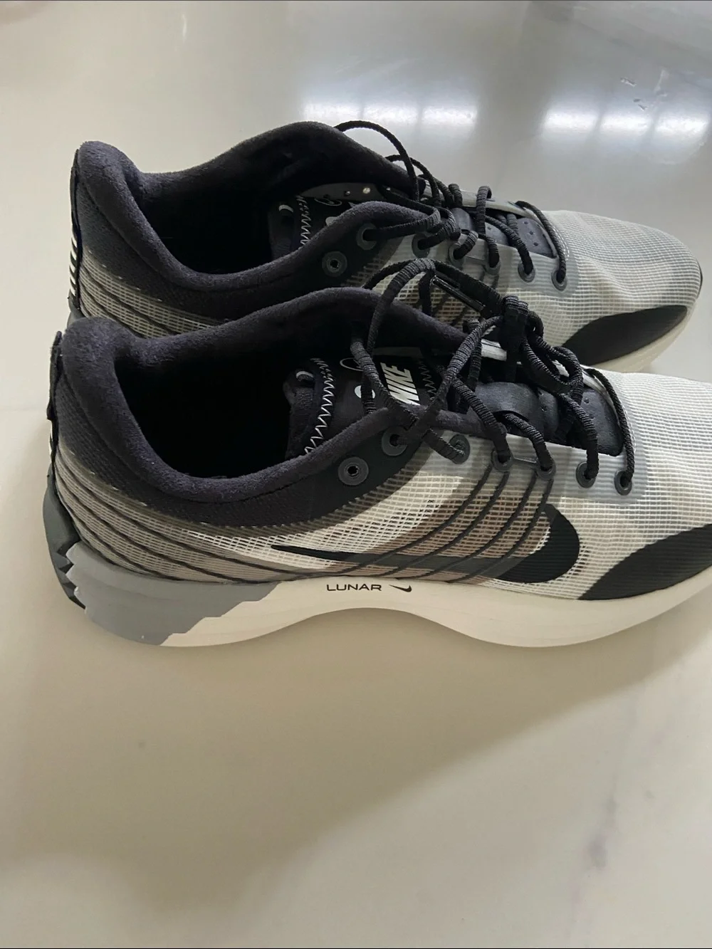 Nike Men’s Black, White and Gray Athletic Running Shoes - Picture 9 of 16